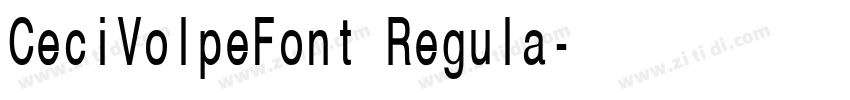CeciVolpeFont Regula字体转换